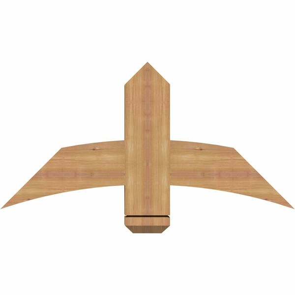 Ekena Millwork Bellingham Timber Gable Bracket, Western Red Cedar, 36"W x 18"H x 3 1/2"D x 5 1/2"F, 12/12 Pitch GBW036X18X0406BEL00SWR - main